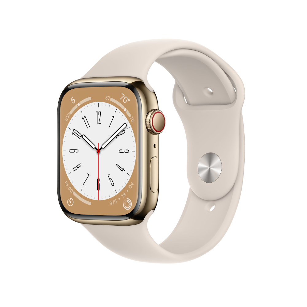 Apple Watch Series 8 GPS Cellular 45mm Gold Stainless Steel Case With 