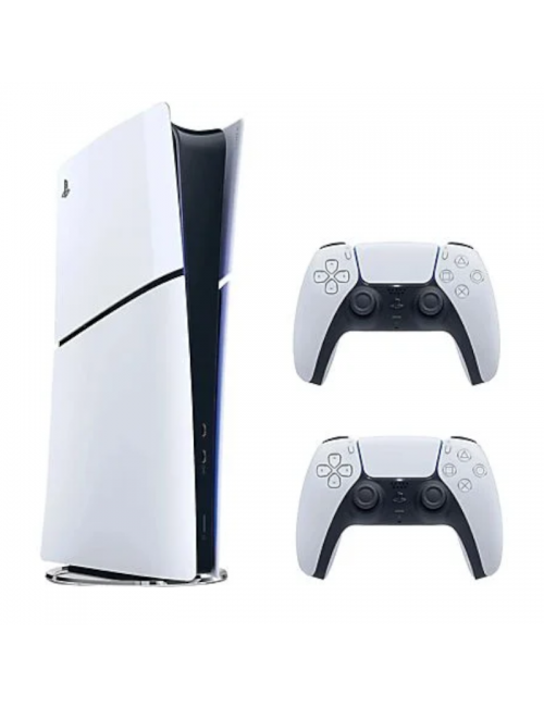 Konsola Sony PlayStation 5 Digital Edition D Chassis (Slim) + dodatkowy pad DualSense Biały